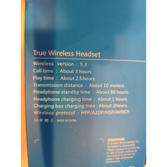 Earbuds V5.3 Wireless Bluetooth Earpods Headset  w/Charging Case Ear Buds - Picture 3 of 3